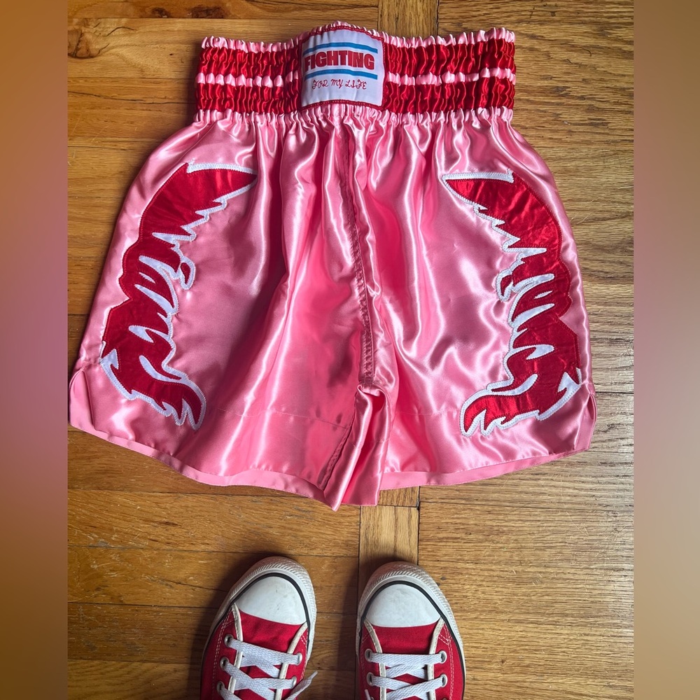 IAN CHARMS Pink and Red Women’s Boxing Shorts New Without Tags limited drop